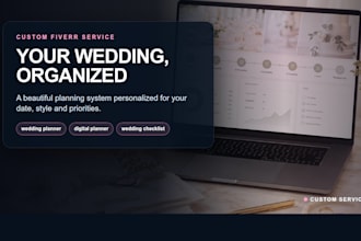 create a personalized digital wedding planning dashboard