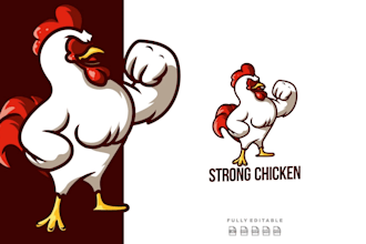 create a professional chicken and chick logo design
