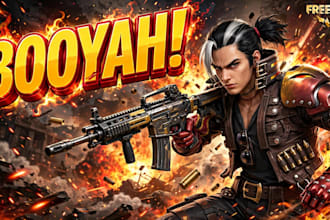 design viral gaming thumbnail for minecraft, bgmi, free fire