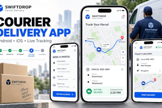 develop courier and parcel delivery app for android and ios with live tracking