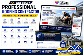 build a professional roofing contractor website that generates leads