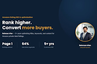do amazon listing SEO, keyword research and optimization