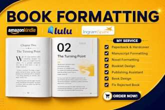 do novel manuscript formatting kindle paperback ingramspark, lulu, draft2digital
