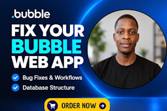 fix your custom no code bubble webapp and optimize database structure bug fixing