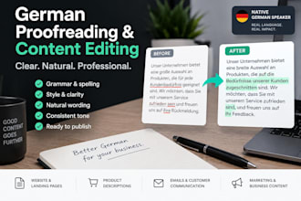edit your german content to sound natural and professional