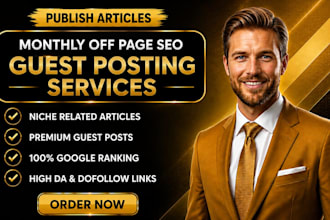 do monthly off page SEO and high authority link building services