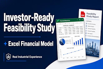 conduct investor ready feasibility study for industrial or manufacturing project