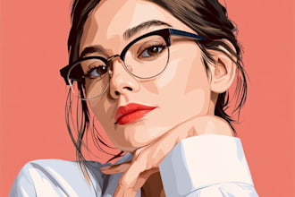 draw vector portrait cartoon portrait