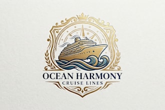 design a luxurious and memorable cruise ship logo