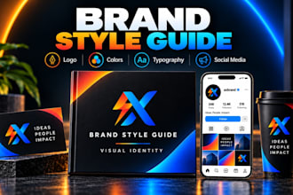 design business logo, brand identity, visual style guide, corporate branding kit