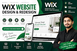build wix website design, wix website redesign or wix ecommerce website