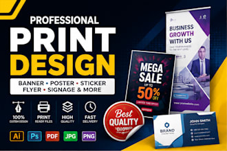 design professional banners, posters and signboards