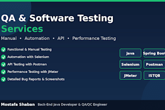 develop and test backend apis using java spring boot and testing
