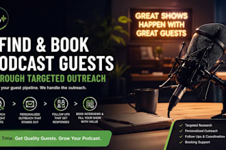find and book podcast guests through targeted outreach