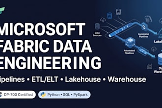 build microsoft fabric etl and data engieering pipelines