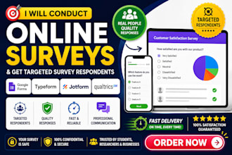conduct online survrey, get survey respondents via google forms typeform jotform