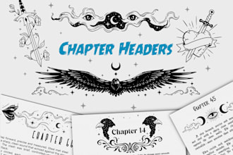 draw custom chapter headers and illustrations for your book