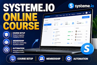 build systeme io online course, membership site and sales funnel