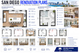 create san diego kitchen and bathroom renovation drawings