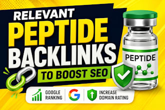 do relevant peptide backlinks to boost SEO google ranking increase domain rating