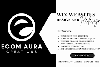 design wix website and redesign a business wix website
