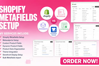 setup shopify metafields, metaobjects and custom dynamic product fields