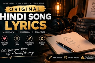 write original hindi song lyrics for your song