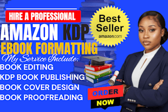 format your ebook, paperback, and book for amazon KDP, KDP interior design