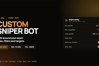 build a telegram solana sniper bot for pump fun and raydium
