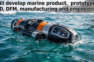 develop marine product, prototype cad, dfm, manufacturing and engineering