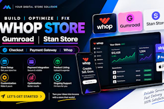 build optimize fix whop store gumroad stan store checkout payment gateway whop