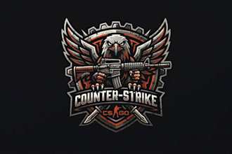 design a powerful counter strike gaming logo
