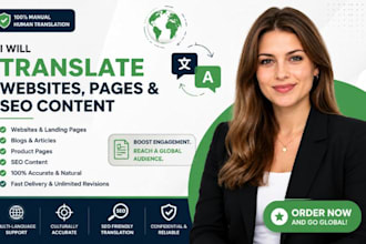 translate websites landing pages blogs pages and SEO content