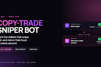 build a solana copy trading sniper bot to mirror wallets, crypto trading bot