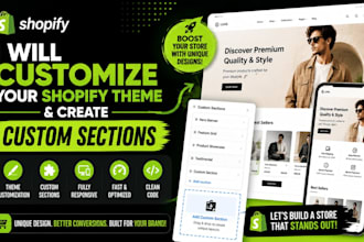 integrate and customize shopify theme sections and features