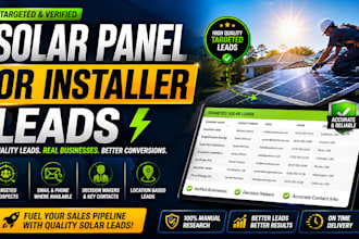 generate solar panel or installer leads