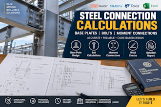 calculate steel connections base plates bolts and moments