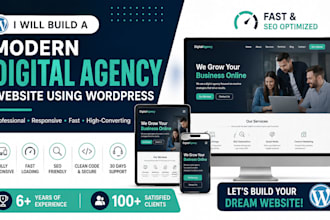 build a modern digital agency website using wordpress