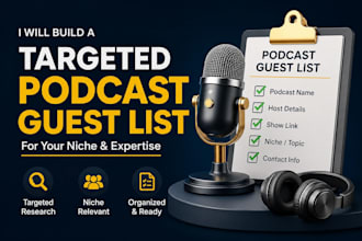 build a targeted podcast guest list for your niche and expertise