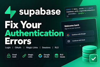 fix your supabase authentication and database issues