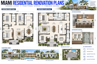 create miami residential renovation plans and space layouts
