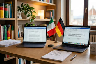 translate manually from italian to german and vice versa