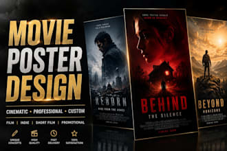 design movie, film, short film and promotional posters