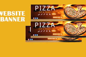 design professional web banner and website header banner
