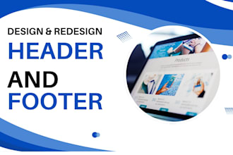 design or redesign a professional wordpress header and footer