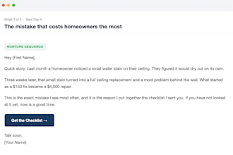 write a 5 email nurture sequence that turns leads into customers