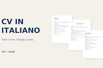 rewrite and design your italian CV and resume