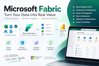 build microsoft fabric data pipelines, lakehouse and power bi solutions