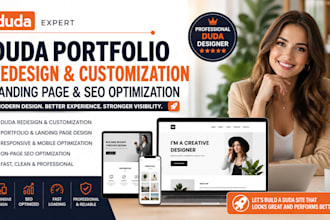 duda portfolio website redesign customization landing page SEO optimization