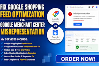 fix google shopping feed optimization fix merchant center misrepresentation
